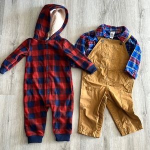 Bundle 9m plaid boy clothes